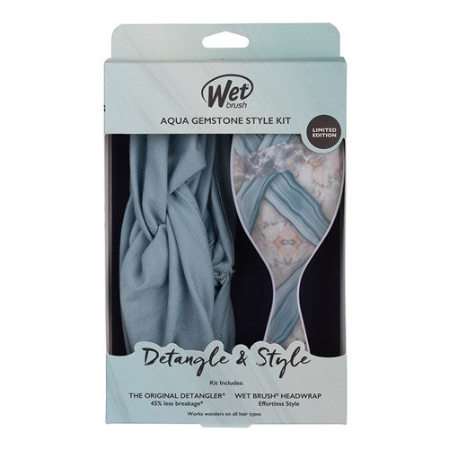 WetBrush Aqua Gemstone Detangle And Style Kit