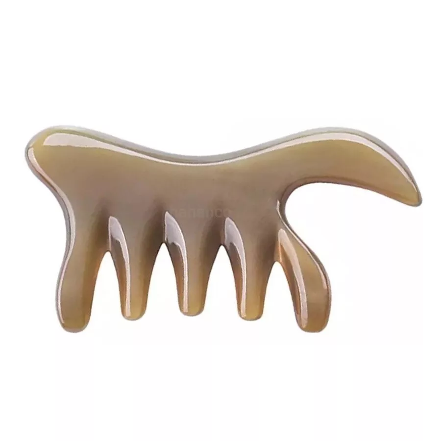 Multi-Function Horn Comb, Massages Scalp Face and Finger, Reflexology, Rubs Eye