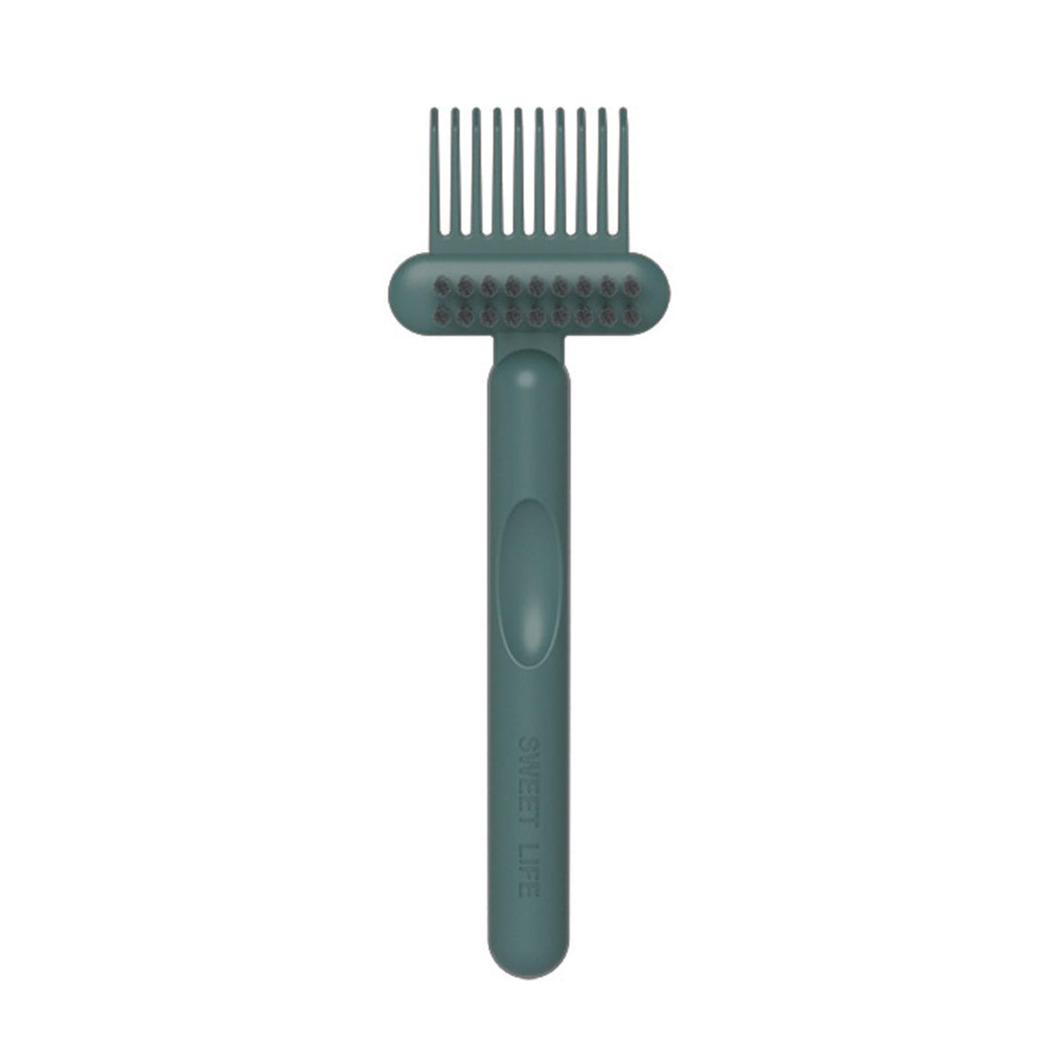 HAIR BRUSH CLEANING TOOL 2-IN-1 COMB/ CLEANING BRUSH REMOVER FOR REMOVING HAIR DUST - GREEN