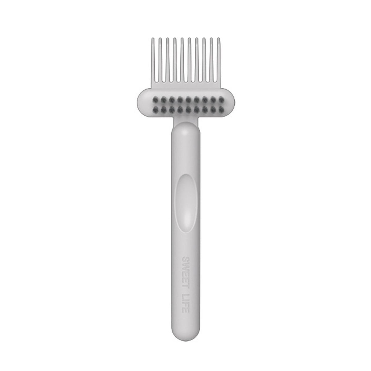 HAIR BRUSH CLEANING TOOL 2-IN-1 COMB/ CLEANING BRUSH REMOVER FOR REMOVING HAIR DUST - GREY