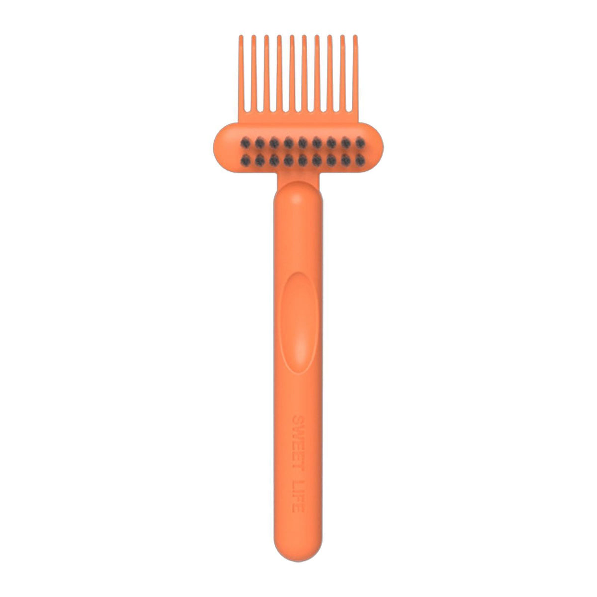 HAIR BRUSH CLEANING TOOL 2-IN-1 COMB/ CLEANING BRUSH REMOVER FOR REMOVING HAIR DUST - ORANGE
