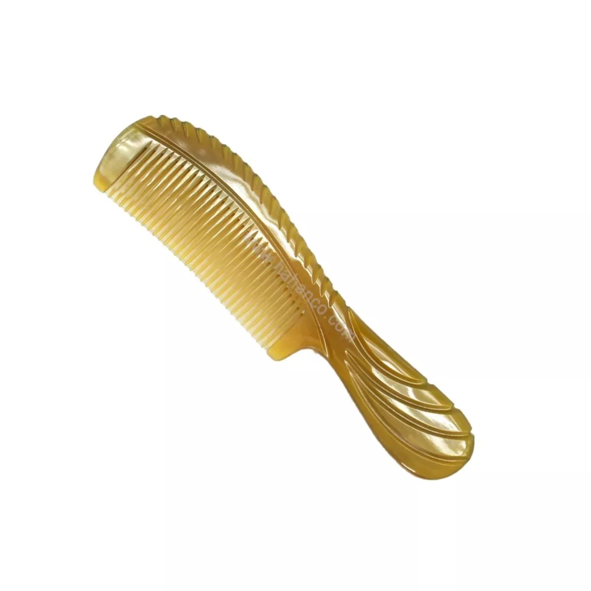 Handmade Horn Hair Comb, Fine Tooth Antistatic, Suitable for Curly, Straight, Wa