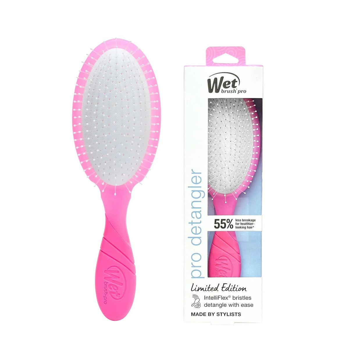 WetBrush Pro Detangler Hi Def Neon Fuschia