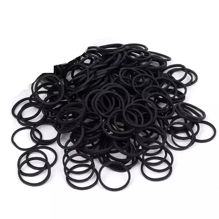 Felefi Black Rubber Bands for Hair Ties Small Elastics 300pcs