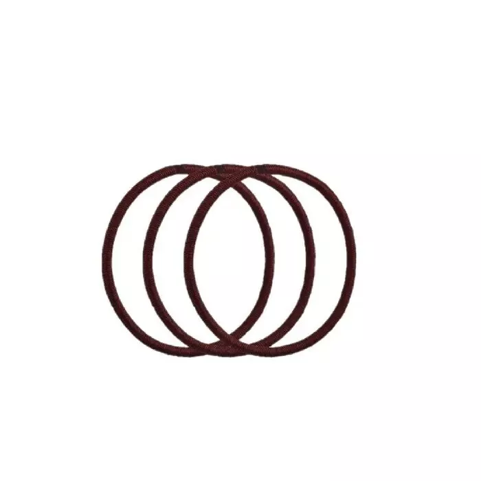 Felefi Elastics Hair Ties 2mm Thin,15 Pack - Maroon