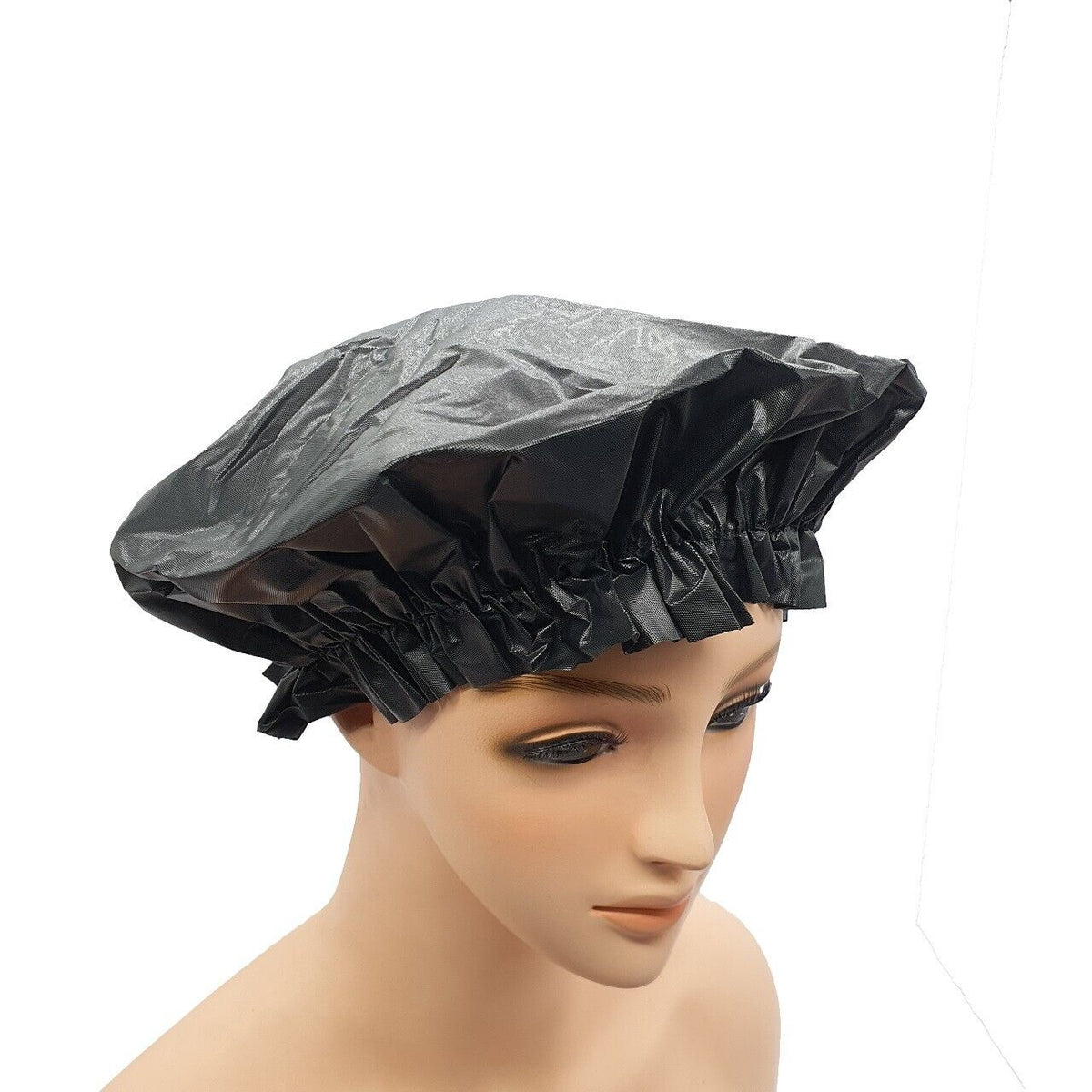 FELEFI Microfibre Shower Cap Black 100% Waterproof