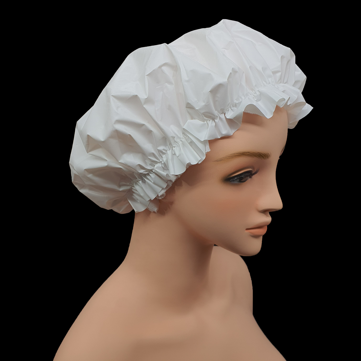 FELEFI Microfibre Shower Cap White 100% Waterproof