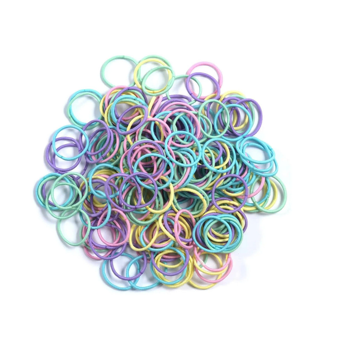 50pcs Small Elastic Hair Ties Hair Bands - Pastel